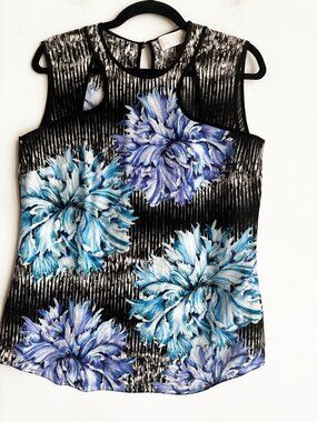 Peter Pilotto Maximalist Floral Sheer Silk Top 8